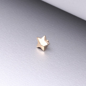 Detail View 1 of 14 Karat Gold Star Dermal Anchor Top